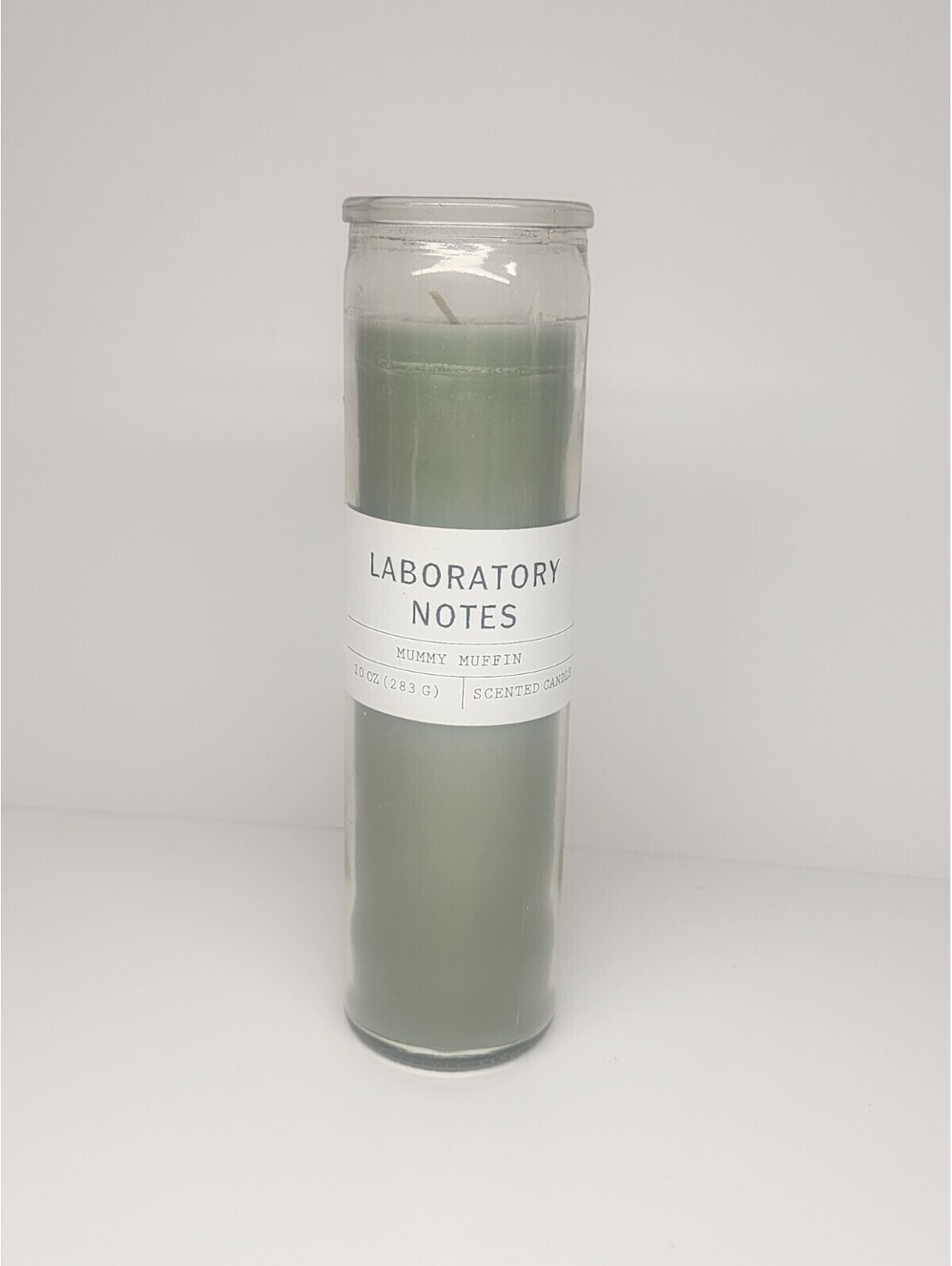 Laboratory Notes Candle Mummy Muffin Spooky Halloween Theme Scented Candle